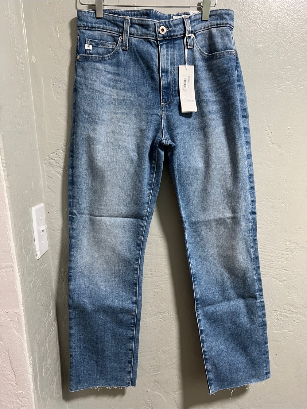 AG JEANS MARI CROP Jeans Mid-Rise Slim Straight SZ 29 Central Coast